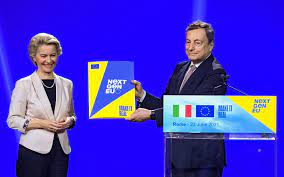 Mario Draghi incontra Ursula von der Leyen, il 22 giugno 2021, per l'approvazione del PNRR