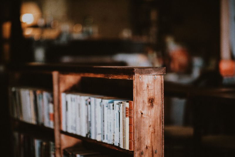 Un esempio di libreria homemade - Photo by Roman Kraft on Unsplash